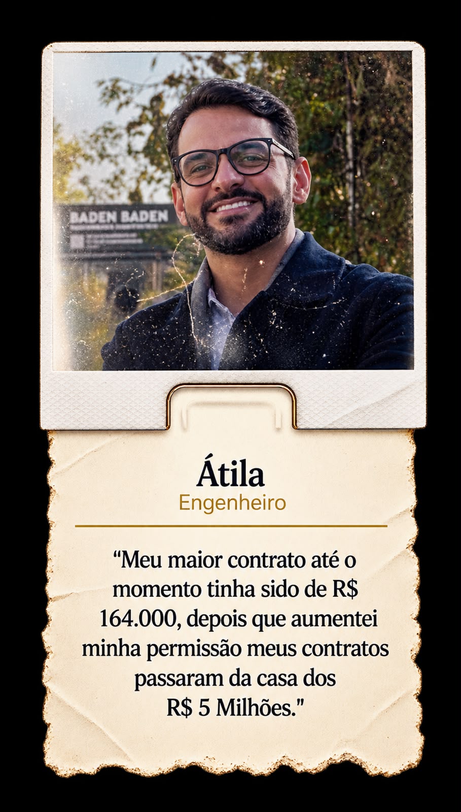 Átila, engenheiro: relato de contratos acima de R$ 5 milhões.